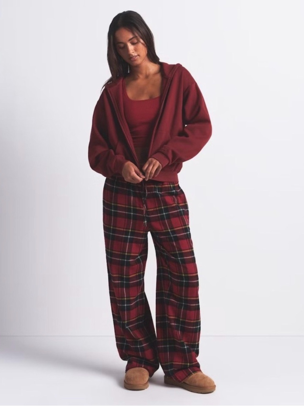 SKIMS Women’s Oversize Maroon Zip Hoodie - Picture 4 of 4